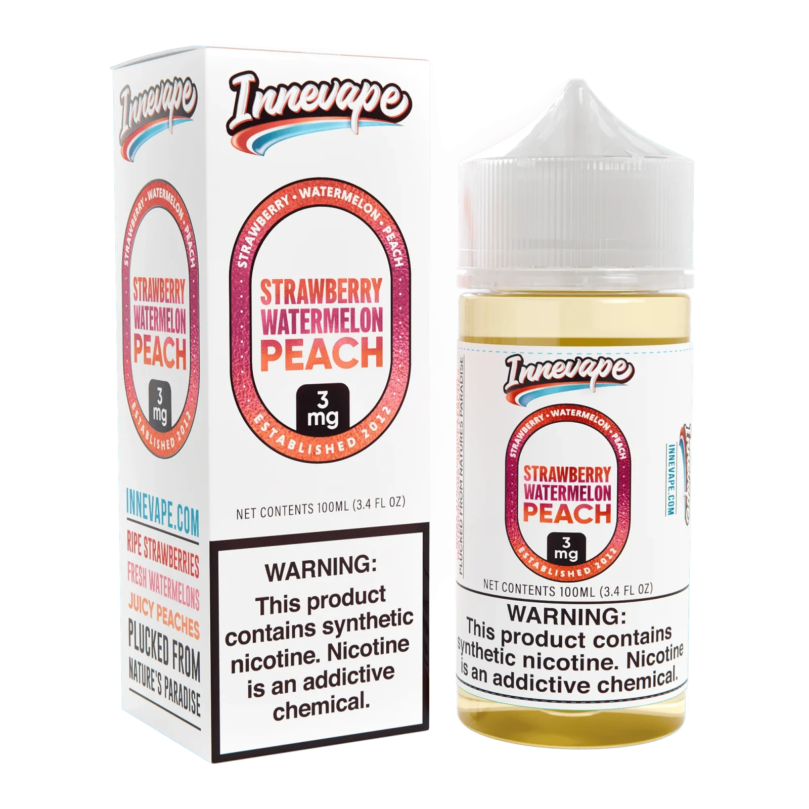 Strawberry Watermelon Peach - Innevape E-Liquids - 100mL