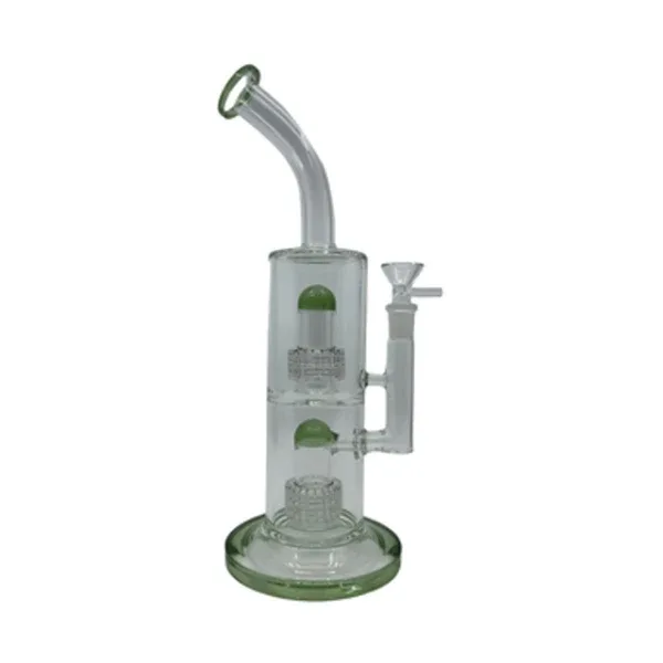 12" Double Percolator Glass Water Pipe