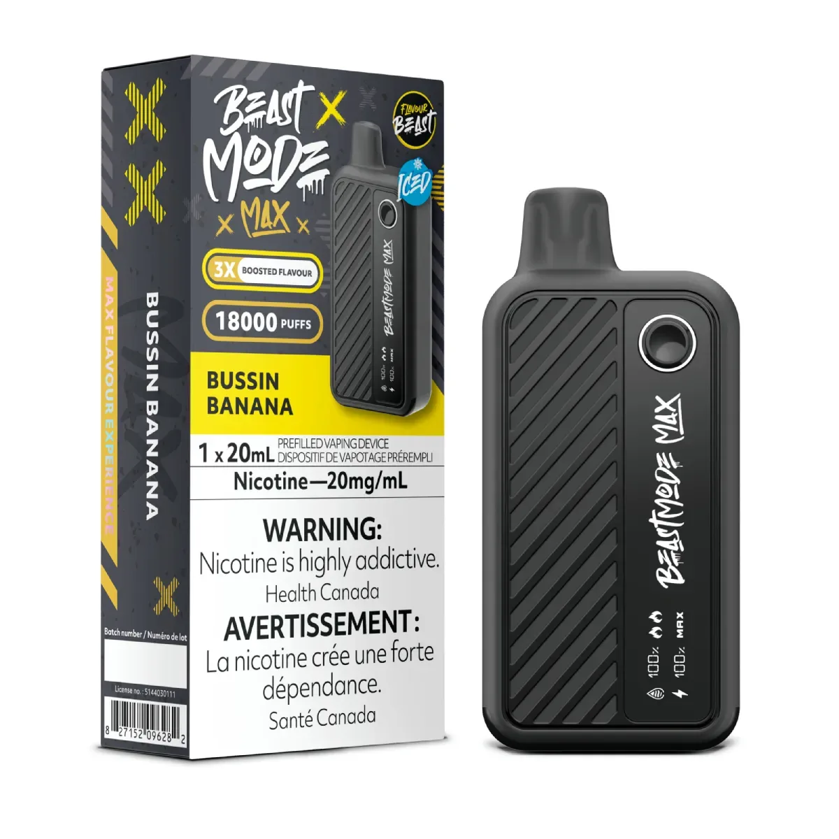 Flavour Beast Beast Mode Max 18K Disposable Bussin Banana Iced