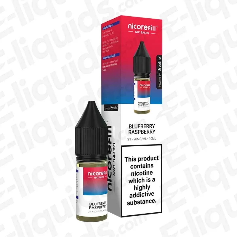 Nicorefill Blueberry Raspberry Nic Salt