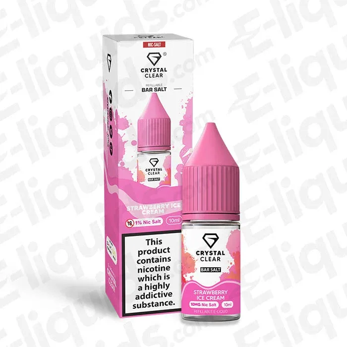 Crystal Clear Strawberry Ice Cream Nic Salt