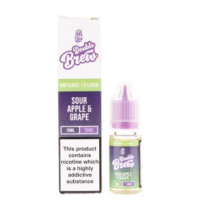 Sour Apple & Grape Double Brew Nic Salt E-Liquid by Ohm Brew