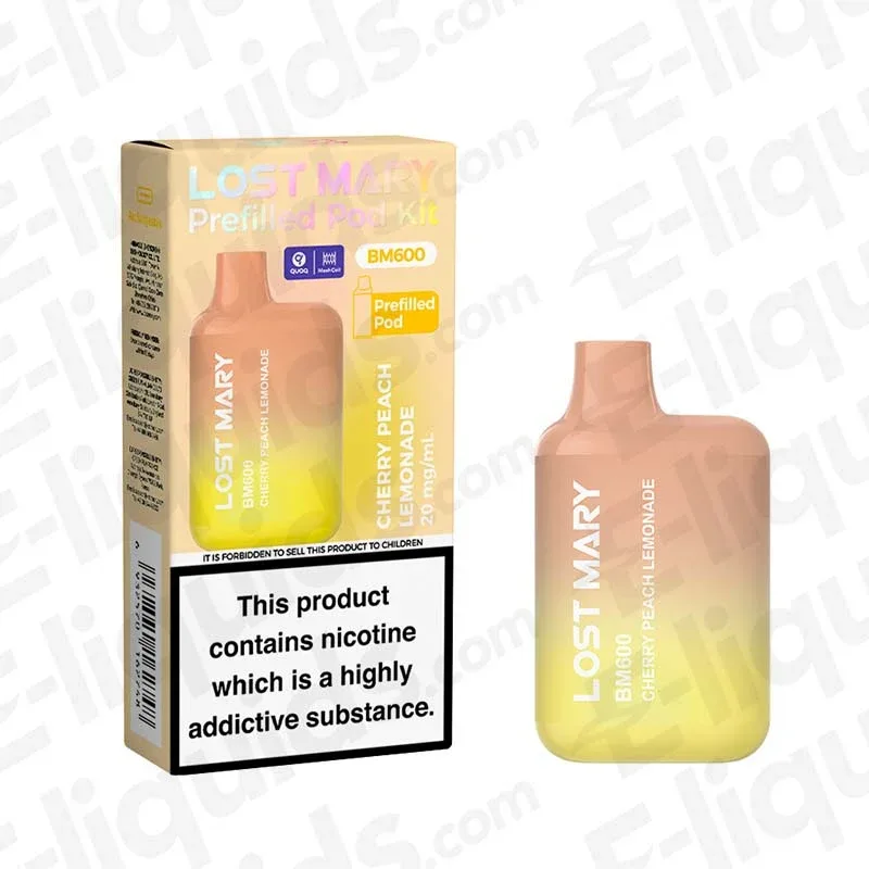 Lost Mary BM600 Cherry Peach Lemonade Prefilled Pod Kit