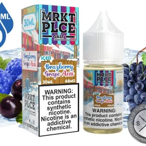 Iced Brazberry Grape Acai MRKT PLCE SALT 30ml