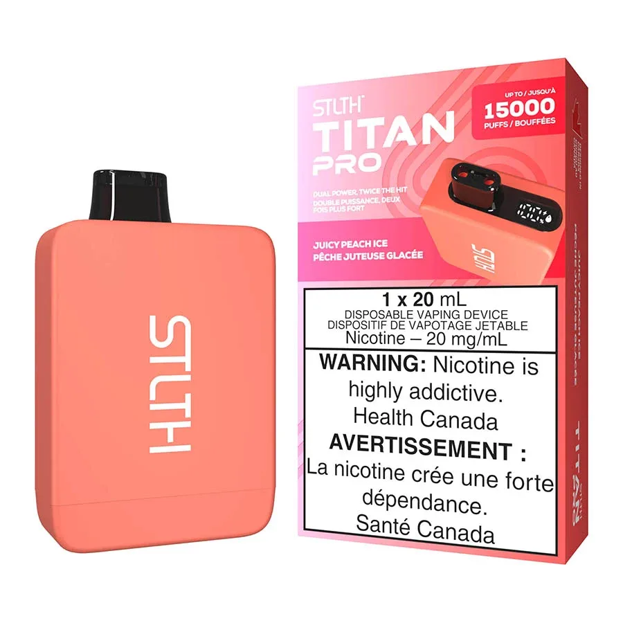 STLTH Titan Pro Disposable Vape Device - Juicy Peach Ice