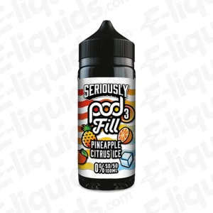 Doozy Vape Co Pineapple Citrus Ice Seriously Pod Fill 3 100ml Shortfill Vape Juice