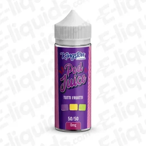 Kingston Tutti Frutti Pod Juice 50/50 100ml Shortfill Vape Juice