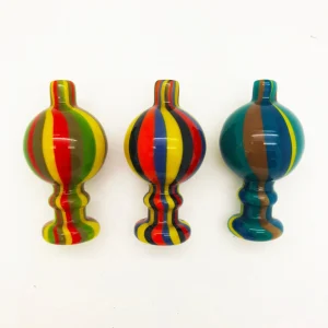 28mm Assorted Color Stripe Ball Carb Cap