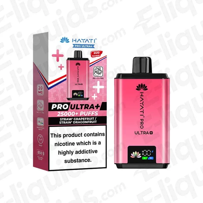 Hayati Pro Ultra+ 25K Straw' Grapefruit / Straw' Dragonfruit Prefilled Pod Kit