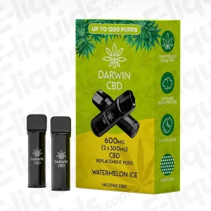Darwin CBD 600mg Watermelon Ice (2 x 300mg) Prefilled Pod