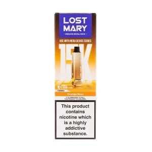 Orange Bruu Nera 15k Prefilled Pod + Refill by Lost Mary