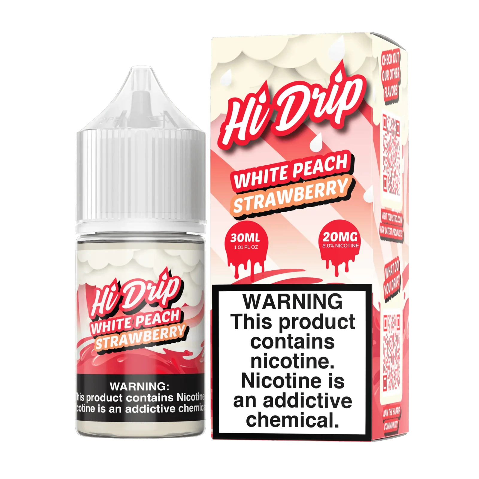 White Peach Strawberry SALT - Hi Drip - 30mL