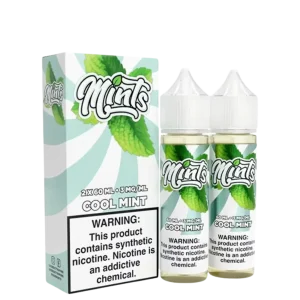 MINTS Cool Mint Eliquid by Mints Vape Co. (Freebase) – 120mL (2x60mL Bottles)