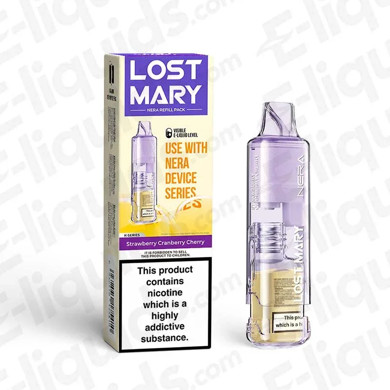 Lost Mary NERA 15K Pureview Strawberry Cranberry Cherry Prefilled Pods