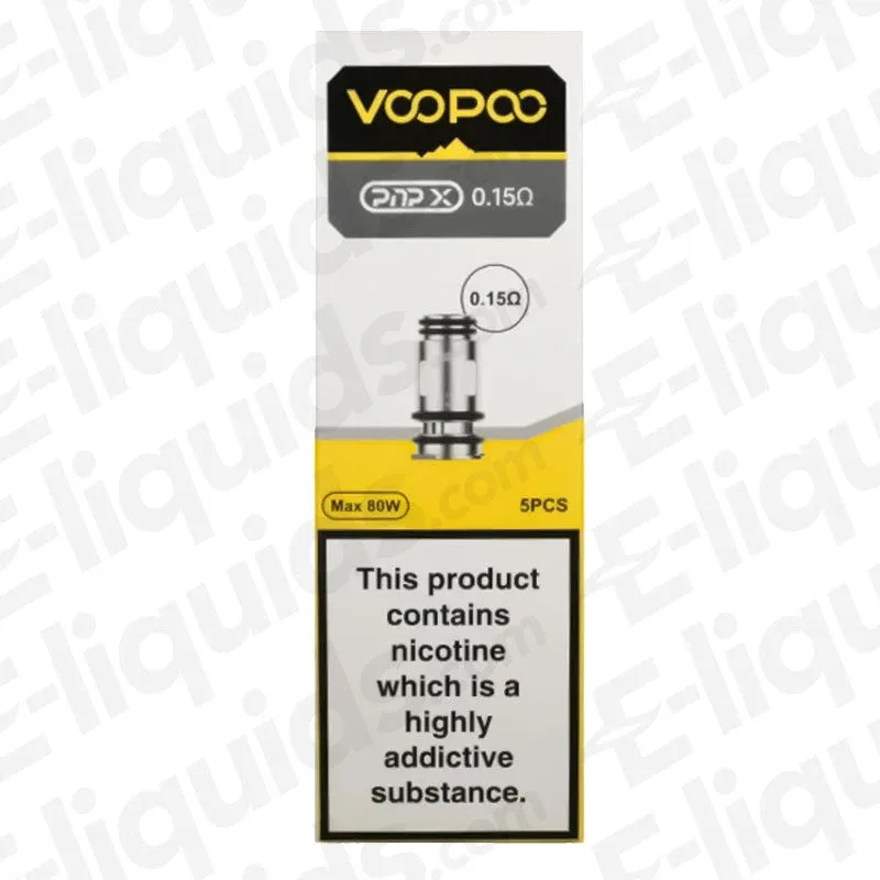 VOOPOO PnP X Coils PnP X 0.15 Ohm Pod (Pack of 5)