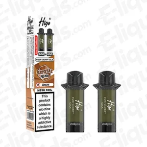 Higo Krystal Pro 600 Fizzy Cherry Cola Prefilled Pods 2 Pack