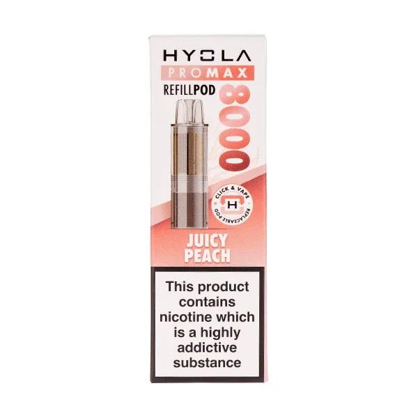 Juicy Peach Pro Max 8000 Prefilled Pod + Refill by Hyola