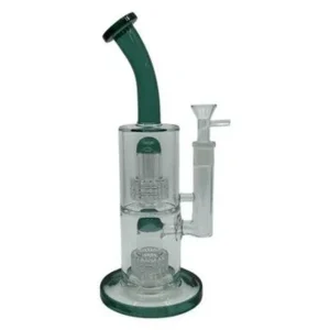 11.5" Stacked Diamond Percolator Glass Water Pipe