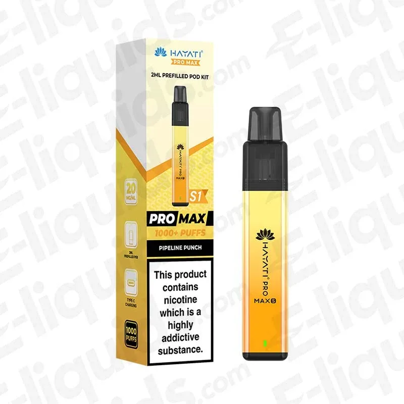 Hayati Pro Max S1 Pipeline Punch Prefilled Pod Kit