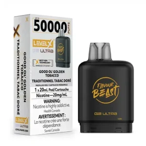 Level X Flavour Beast G2 Ultra Good Ol’ Golden Tobacco (6/box)