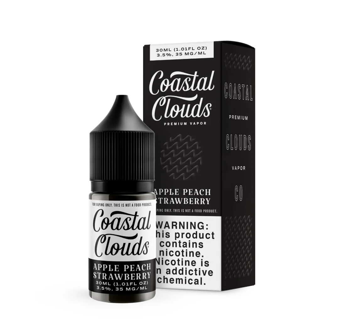 Coastal Clouds Salt Apple Peach Strawberry eJuice