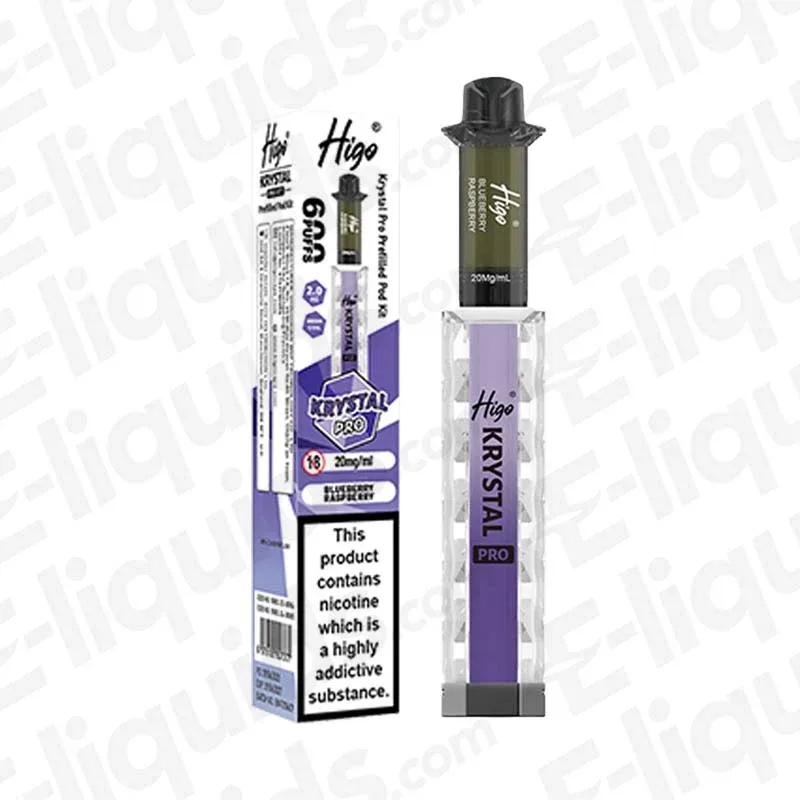 Higo Krystal Pro 600 Blueberry Raspberry Prefilled Pod Kit