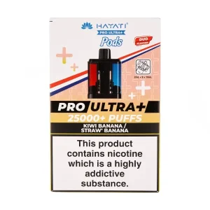Kiwi Banana/Straw' Banana Pro Ultra Plus 25k Prefilled Pod + Refill by Hayati