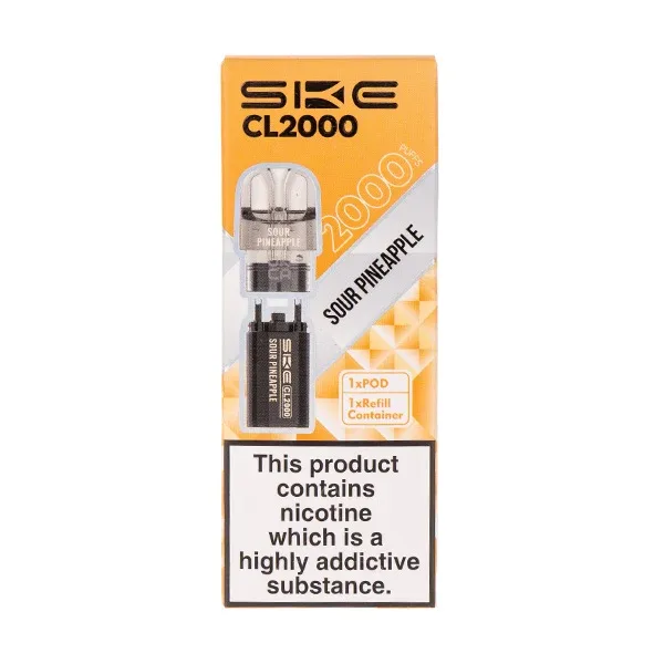 Sour Pineapple CL2000 Prefilled Pod + Refill by SKE