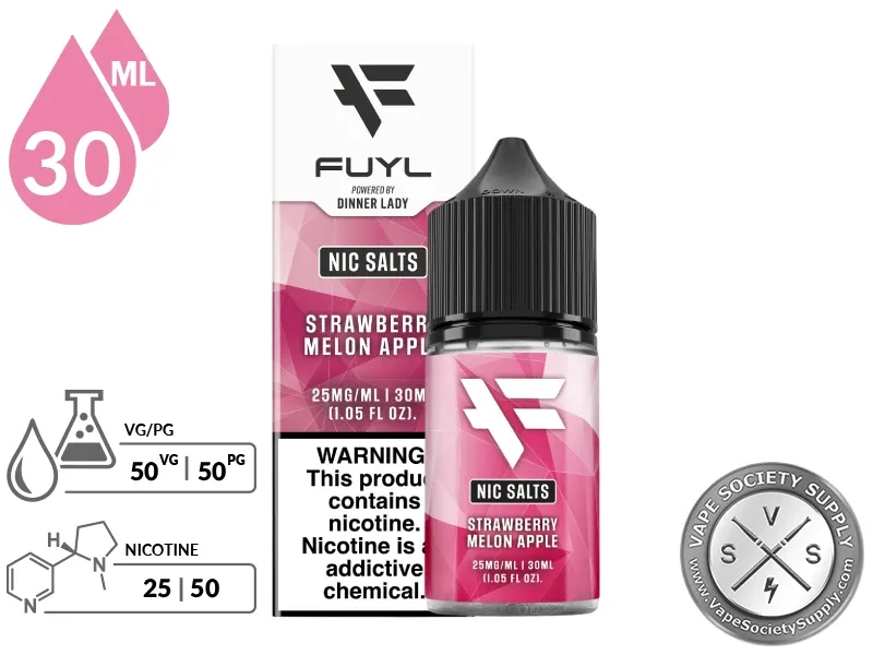 Strawberry Melon Apple FUYL By Dinner Lady Salt 30ml - Image 2