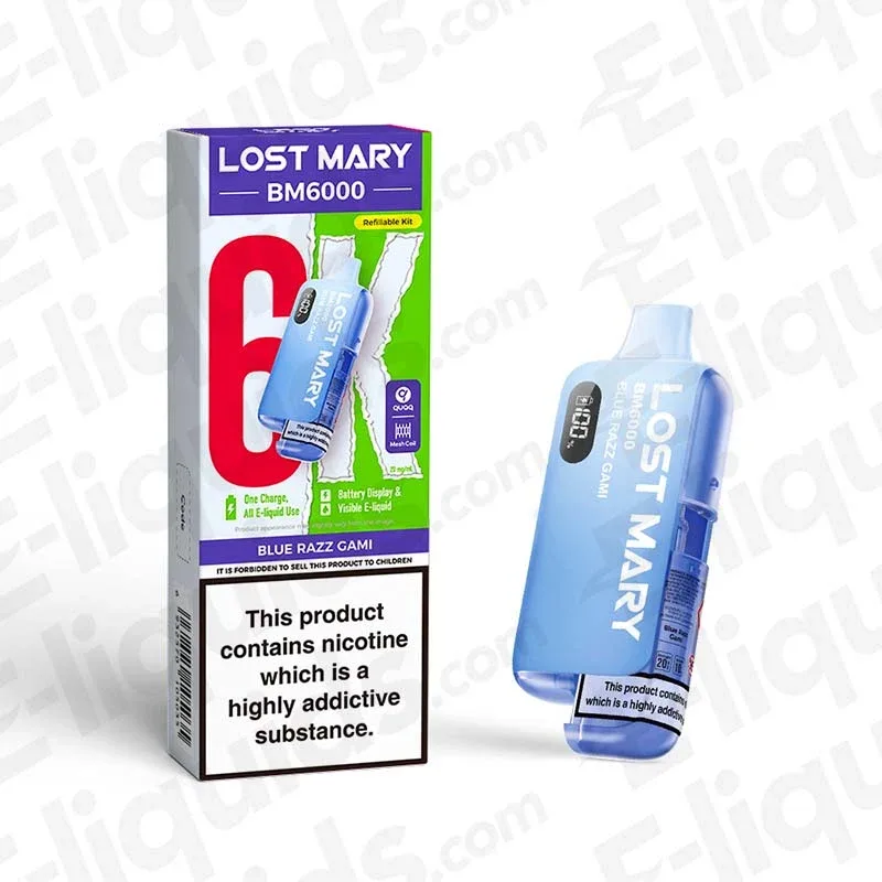Lost Mary BM6000 Blue Razz Gami Prefilled Pod Kit
