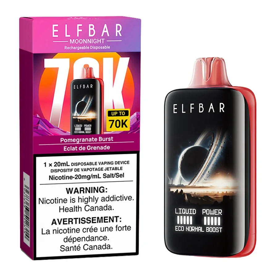 Elf Bar MoonNight 70K Disposable Vape Device - Pomegranate Burst 20ml