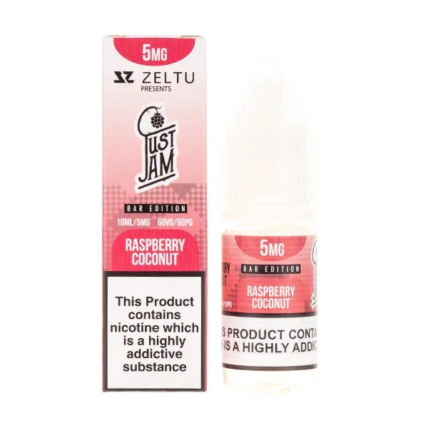 Raspberry Coconut Nic Salt E-Liquid by Just Jam Bar Edition
