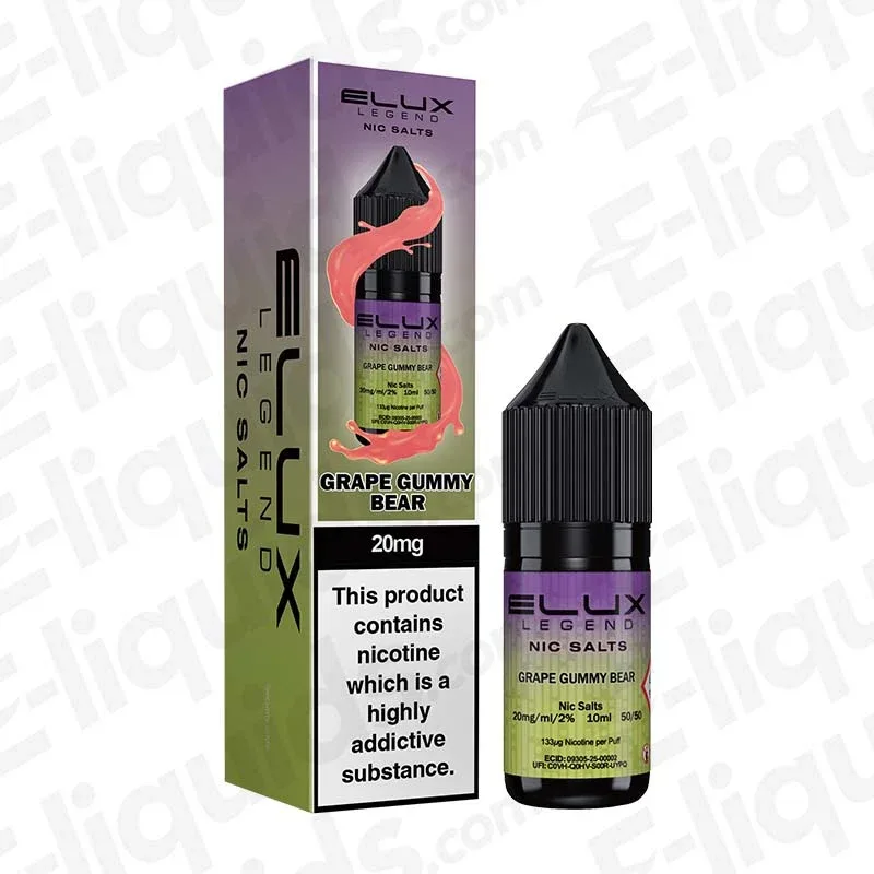 Elux Legend Grape Gummy Bear Nic Salt