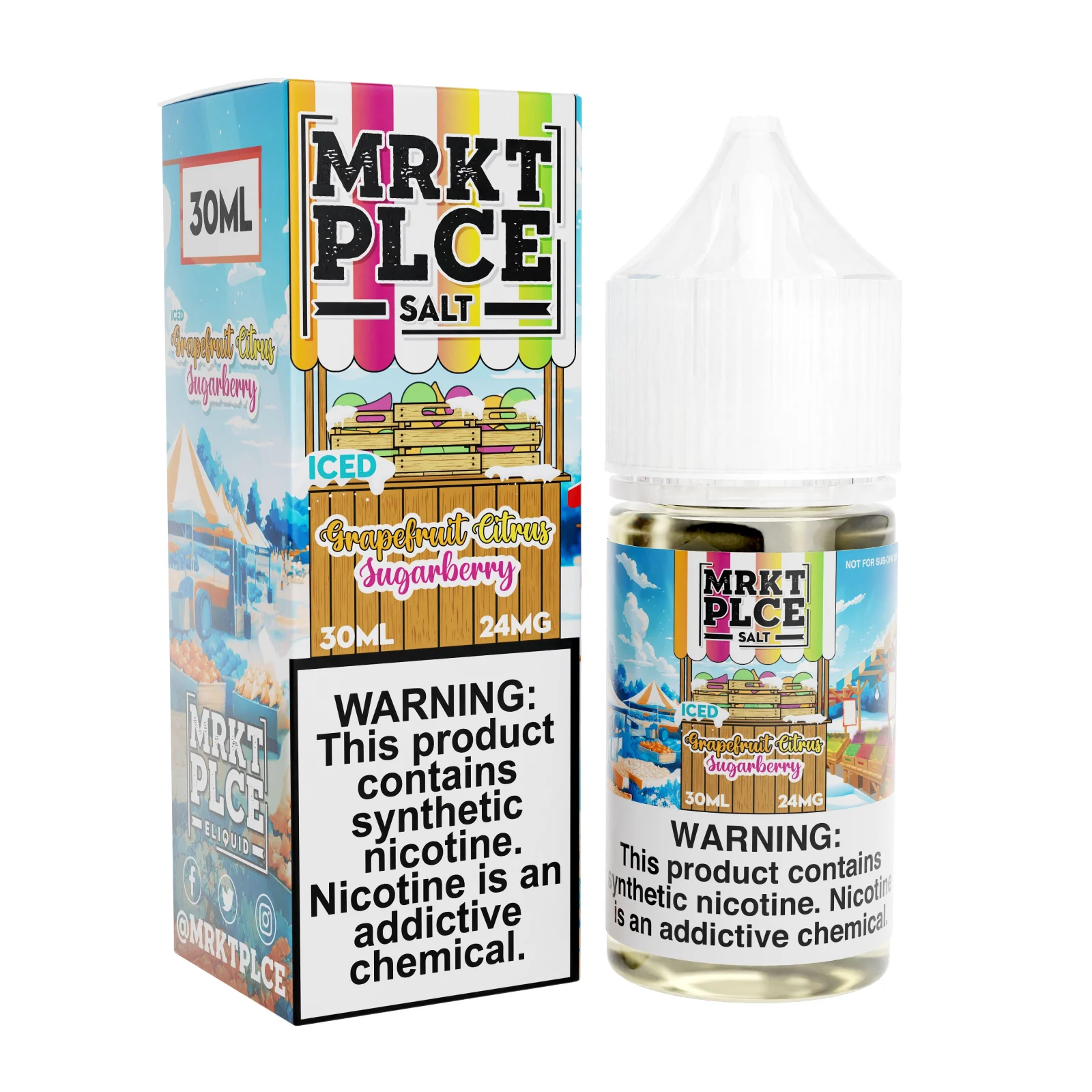Iced Grapefruit Citrus Sugarberry by MRKT PLCE Salts 30mL