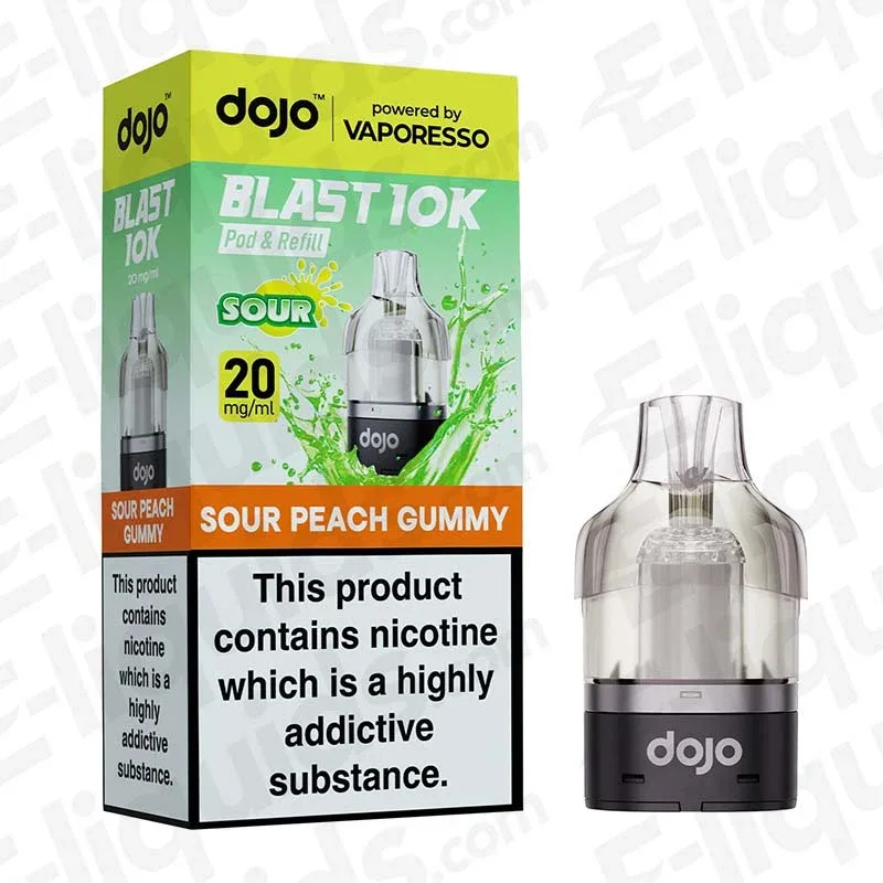 Vaporesso Dojo Blast 10K Sour Peach Gummy Prefilled Pod