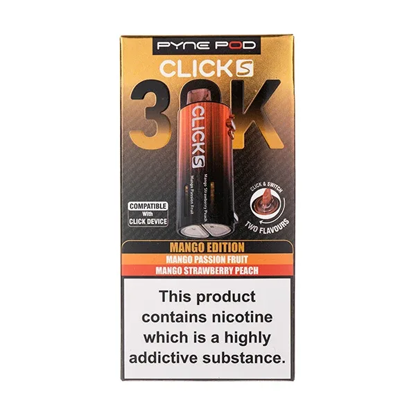 Mango Edition Click S 30K Prefilled Pods by Pyne Pod