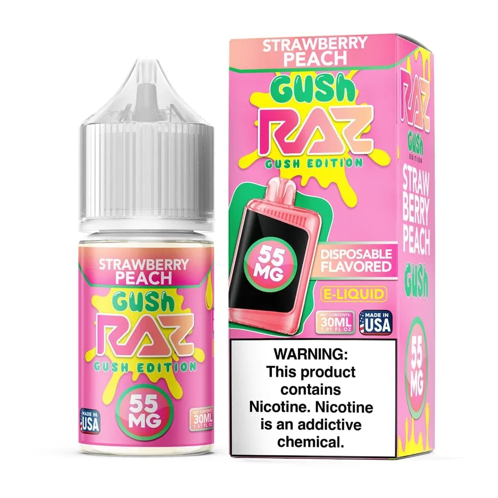 Strawberry Peach GUSH SALT - Pod Juice x Raz E-Liquid - 30mL