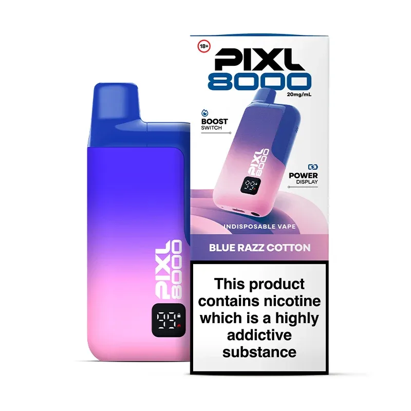 Pixl 8000 - Blue Razz Cotton Prefilled Pod Kit
