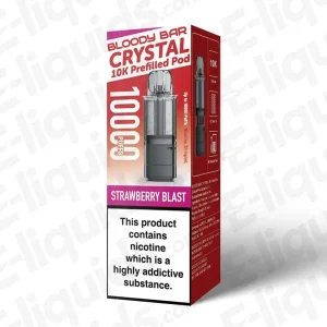 Bloody Bar Crystal 10K Strawberry Blast Prefilled Pod