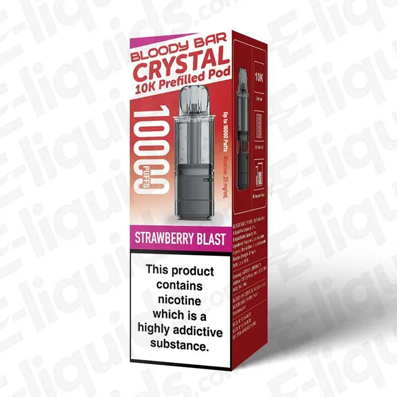 Bloody Bar Crystal 10K Strawberry Blast Prefilled Pod