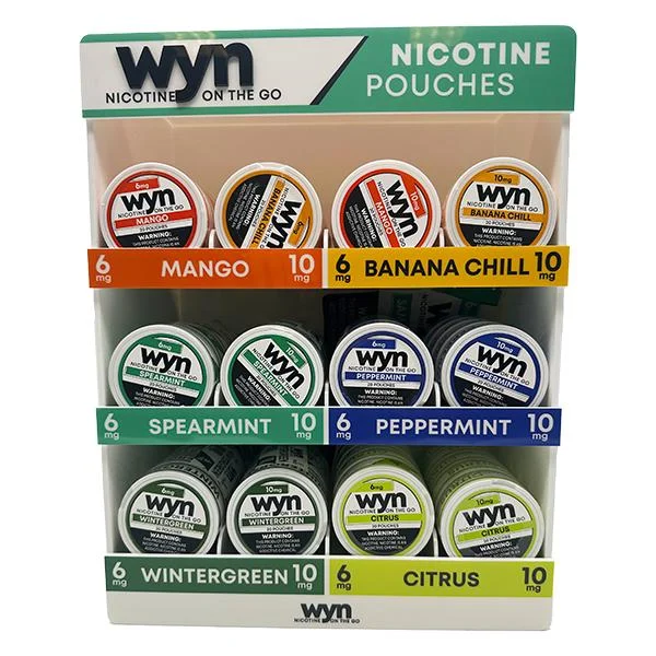 WYN Nicotine Pouch Pre-filled Assorted Display (Case of 12)