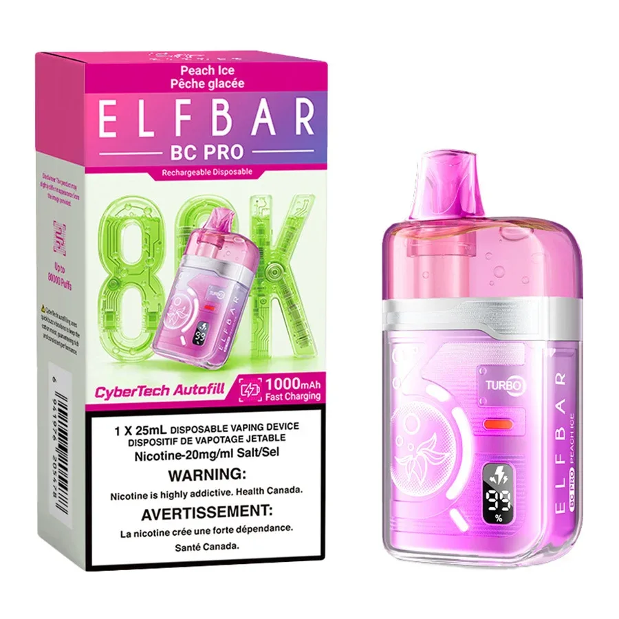 Elf Bar BC Pro 80K Disposable Vape Device - Peach Ice 25ml