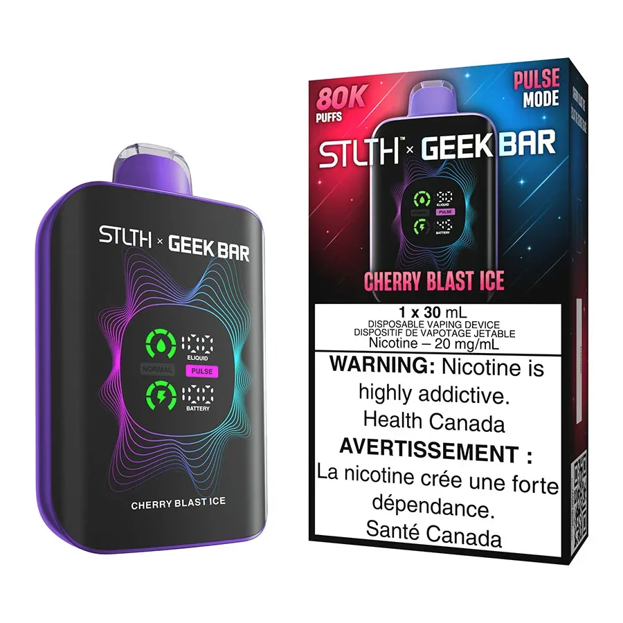 STLTH X Geek Bar Disposable Vape Device - Cherry Blast Ice