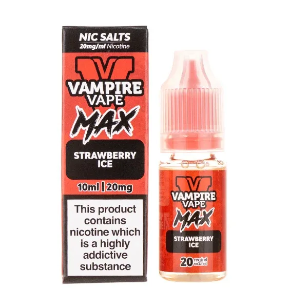 Strawberry Ice Nic Salt E-Liquid by Vampire Vape Max - Image 2