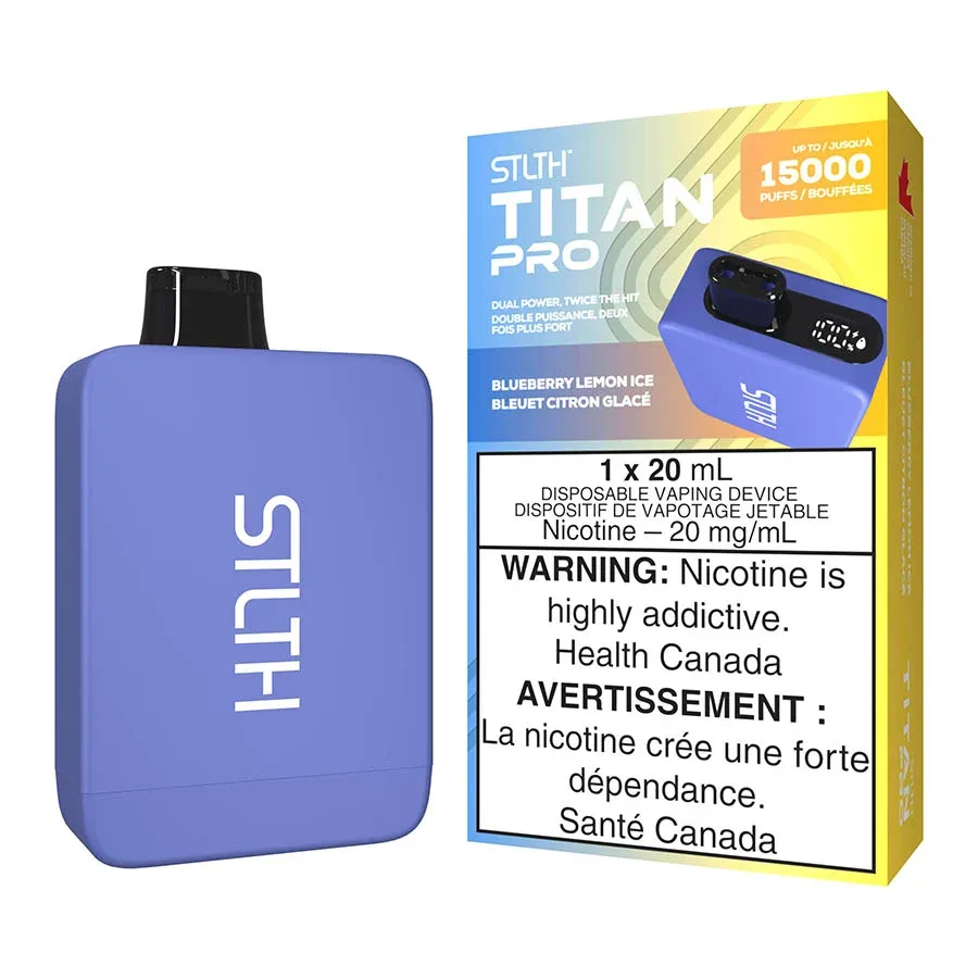 STLTH Titan Pro Disposable Vape Device - Blueberry Lemon Ice