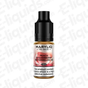 Peach Strawberry Watermelon Ice Nic Salt Vape Juice by Maryliq