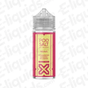 Pod Salt Nexus Strawberry Banana Rhubarb 100ml Shortfill Vape Juice