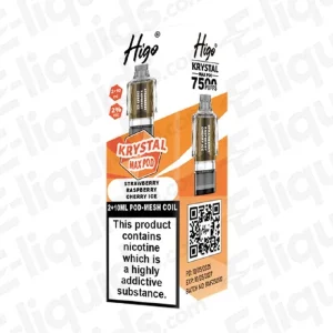 Higo Krystal Max Strawberry Raspberry Cherry Ice Prefilled Pods