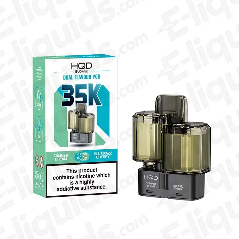 HQD Glow Air 35K Summer Dream-Blue Razz Cherry Prefilled Pod