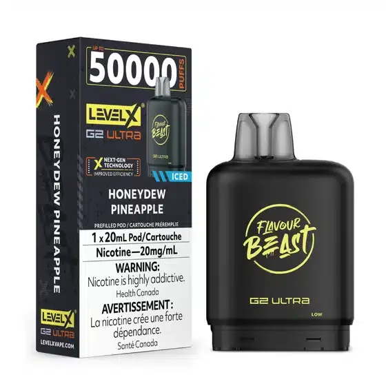 Level X Flavour Beast G2 Ultra Honeydew Pineapple Iced (6/box)
